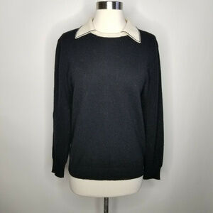 100% Cashmere Shirt Rhinestones Pullover Sweater